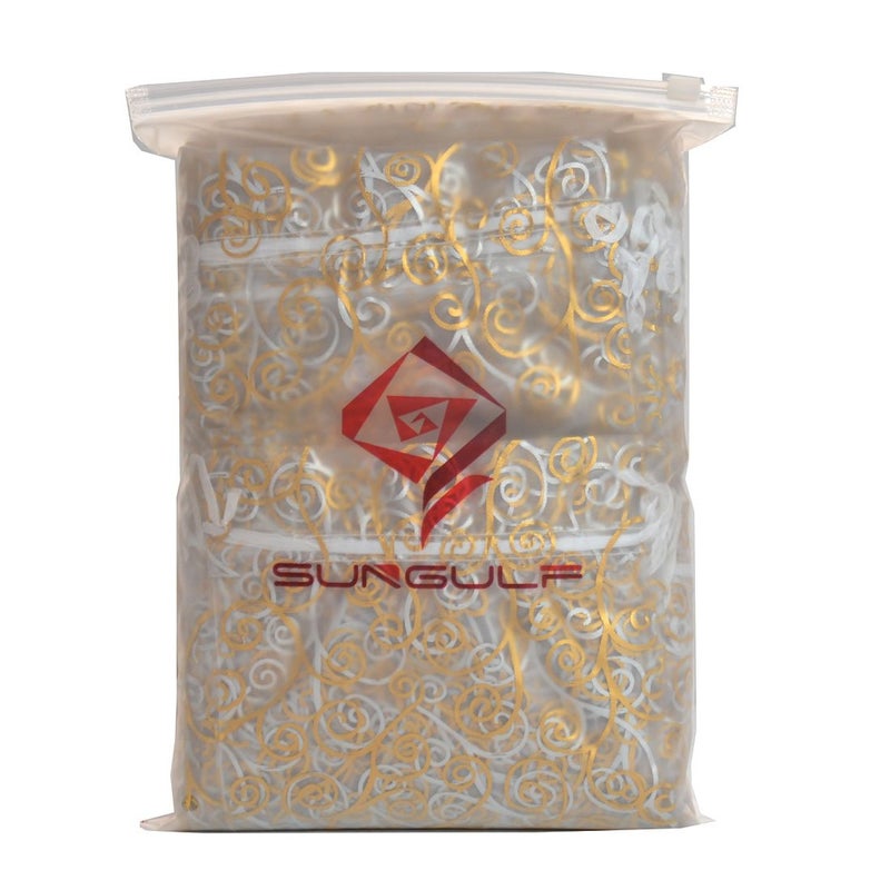 SUNGULF 100pcs Organza Pouch Bag Drawstring 6"x8" Strong Gift Candy Bag Jewelry Party Wedding Favor (Gold Silver) - Image 3